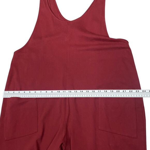 For Days NWT Relaxing Romper Garnet Burgundy Red Organic Cotton Jumpsuit SZ XXL - Picture 8 of 10